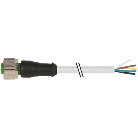 Murrelektronik M12 female 0 Degree with cable, PVC 5x0.34 gy UL/CSA 3m 7000-12241-2150300